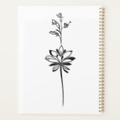 "Minimalistische Bloemenlijnkunst" Elegant Ontwerp Planner (Achterkant)