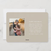 Minimalistische Bloemenpatroon Lijst Kerst Kaart (Achterkant)