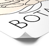 Minimalistische bloementypografie poster (Hoek)