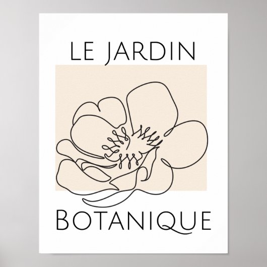 Minimalistische bloementypografie poster (Voorkant)