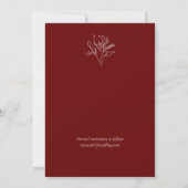 Minimalistische bloemige bewaar de datum save the date (Achterkant)