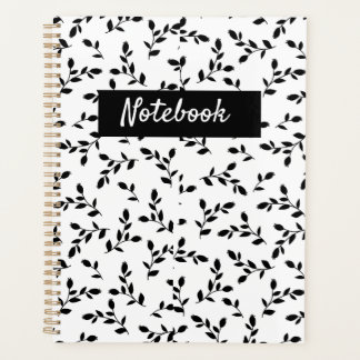 Minimalistische bloemige bladplanner notitieboek