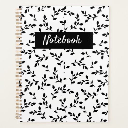 Minimalistische bloemige bladplanner notitieboek (Voorkant)