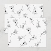 Minimalistische Bloemige Elegante Postkaarten (Voorkant / Achterkant)