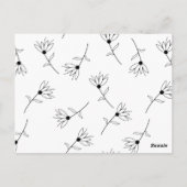 Minimalistische Bloemige Elegante Postkaarten (Achterkant)