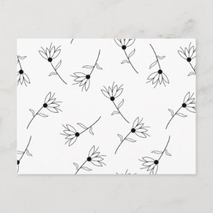 Minimalistische Bloemige Elegante Postkaarten