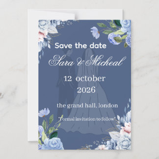 Minimalistische bloemige Eucalyptus Save the Date Magnetische Uitnodiging