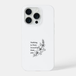 Minimalistische bloemige lijnkunst Romantisch cita iPhone 15 Pro Case
