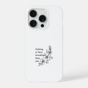 Minimalistische bloemige lijnkunst Romantisch cita iPhone 15 Pro Case
