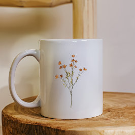 Minimalistische bloemige natuur geïnspireerde eenv koffiemok