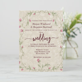 Minimalistische bloemige pastel accent achtergrond kaart