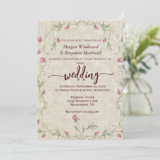 Minimalistische bloemige pastel accent achtergrond kaart