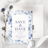 Minimalistische Bloemige Save the Date Kaart