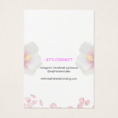 Minimalistische bloemige sieradendisplaykaart sjab visitekaartje (Achterkant)