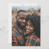 Minimalistische bloemige trouwfoto 'save the date' save the date (Achterkant)