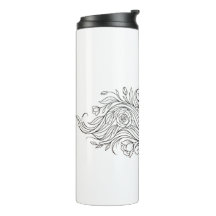 Minimalistische Bloemige Vrouwenprofiel Tumbler