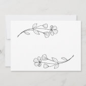 Minimalistische Bloemige Whimsicale Bruiloft Bedankkaart (Achterkant)