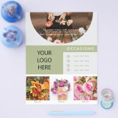 Minimalistische bloemist bedrijf foto logo flyer (Enkel)