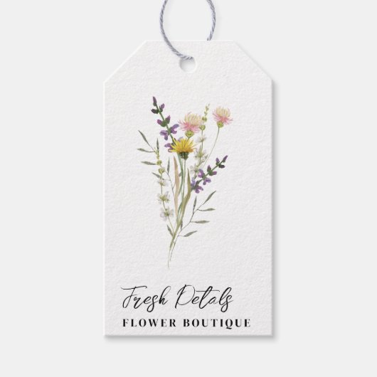 Minimalistische bloemist Hang Labels Cadeaulabel (Voorkant)