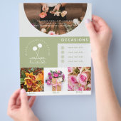 Minimalistische bloemist onderneming foto flyer (Hand)