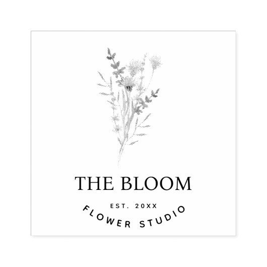 minimalistische bloemist rubberstempel (Afrduk)