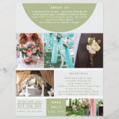 Minimalistische bloemisterij zakelijke foto flyer (Achterkant)