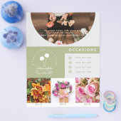 Minimalistische bloemisterij zakelijke foto flyer (Enkel)