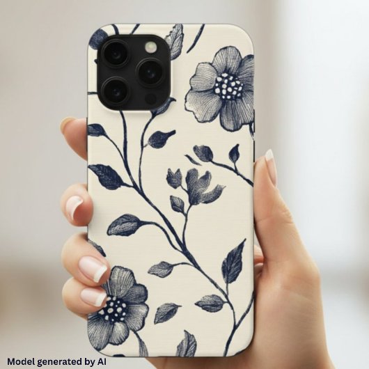 Minimalistische bloemlijn kunst - Elegante botanis Case-Mate iPhone Case