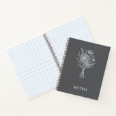 Minimalistische bloemlijn kunst notitieboek (Binnen)