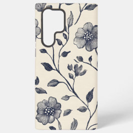 Minimalistische bloemlijnkunst | Elegante botanisc Samsung Galaxy Hoesje
