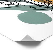 Minimalistische bloemlijnkunst poster (Hoek)