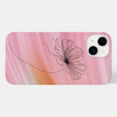 Minimalistische bloemlijntekening Case-Mate iPhone case (Achterkant (horizontaal))