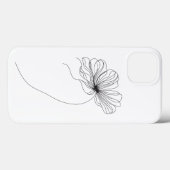 Minimalistische bloemlijntekening Case-Mate iPhone case (Achterkant (horizontaal))