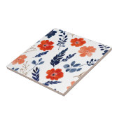 Minimalistische bloemmotief Waterverf Elegant Tegeltje (Zijkant)