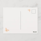 Minimalistische bloesem vlinder briefkaart (Achterkant)