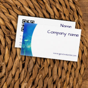 Minimalistische blowbalfotografie QR-Visitekaartje Visitekaartje