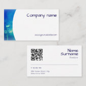 Minimalistische blowbalfotografie QR-Visitekaartje Visitekaartje (Voorkant / Achterkant)