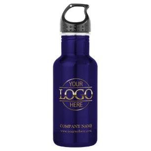 Minimalistische Blue Corporate Business Logo Waterfles