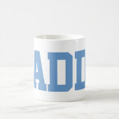 Minimalistische Blue Daddy-typografie Koffiemok (Center)