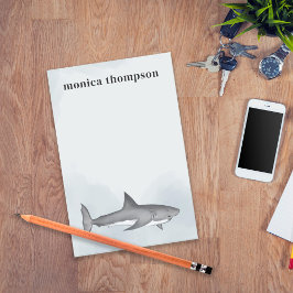 Minimalistische Blue Ocean Shark Custom Post-it® Notes