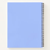 Minimalistische Blue Pastel Plain naam Notitieboek (Achterkant)