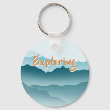 Minimalistische Blue Rolling Mountains monogram