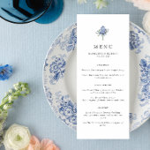 Minimalistische Blue Thistle bruiloft Menu
