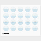 Minimalistische Blue Two-Tone Classic ronde Sticke Ronde Sticker (Vel)