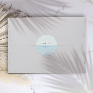 Minimalistische Blue Two-Tone Classic ronde Sticke Sticker