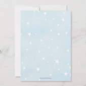 Minimalistische Blue Waterverf Boy Baby shower Kaart (Achterkant)