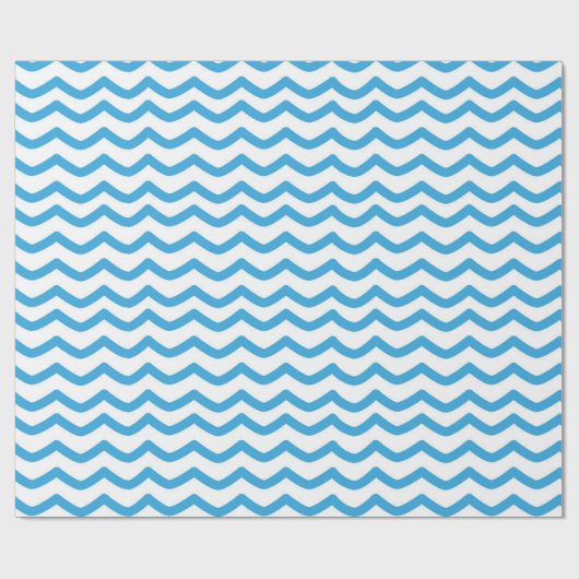 Minimalistische Blue Wave Art Print Cadeaupapier (Vlak)