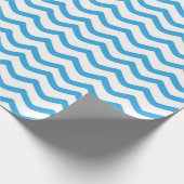 Minimalistische Blue Wave Art Print Cadeaupapier (Hoek)