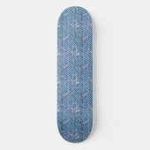 Minimalistische Blue Wave Persoonlijk Skateboard (Voorkant)