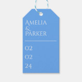 Minimalistische Blue Wedding Gift Labels Cadeaulabel (Voorkant)